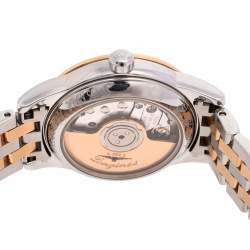 Longines White Two-Tone Stainless Steel Diamonds Flagship L4.274.3.99.7 Women's Wristwatch 26 mm