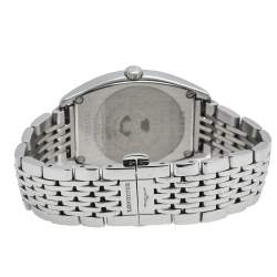 Pre Owned Longines Mother of Pearl Stainless Steel Diamond Evidenza L2.655.0.01.6 Women's Wristwatch 38 mm 