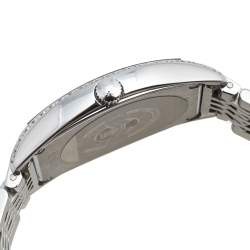 Pre Owned Longines Mother of Pearl Stainless Steel Diamond Evidenza L2.655.0.01.6 Women's Wristwatch 38 mm 