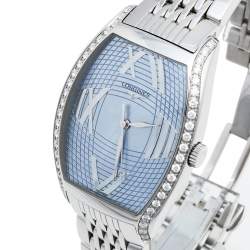 Pre Owned Longines Mother of Pearl Stainless Steel Diamond Evidenza L2.655.0.01.6 Women's Wristwatch 38 mm 