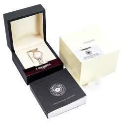 Pre Owned Longines White Two Tone Stainless Steel Flagship L4.374.3.92.7 Women's Wristwatch 30 mm