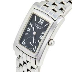 Pre Owned Longines Black Stainless Steel Dolce Vita L5.502.4 Women's Wristwatch 23 mm 