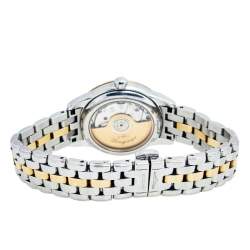 Longines White Two Tone Stainless Steel Flagship L4.274.3.27.7 Women's Wristwatch 26 mm