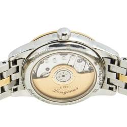 Longines White Two Tone Stainless Steel Flagship L4.274.3.27.7 Women's Wristwatch 26 mm