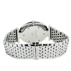 Pre Owned Longines Black Diamond Stainless Steel Le Grande Classique L4.709.4.55.6 Women's Wristwatch 33 mm
