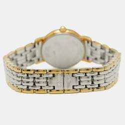 Pre Owned Longines White Two-Tone Stainless Steel Presence L4.220.2.12.7 Women's Wristwatch 23 mm