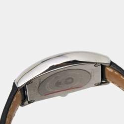 Longines Silver Stainless Steel Leather Evidenza L2.155.4 Women's Wristwatch 26 mm