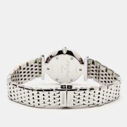 Pre Owned Longines Black Stainless Steel Diamond La Grande Classique L4.209.4.58.6 Women's Wristwatch 24.50 mm