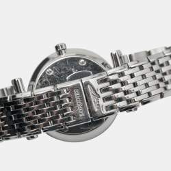 Pre Owned Longines Black Stainless Steel Diamond La Grande Classique L4.209.4.58.6 Women's Wristwatch 24.50 mm