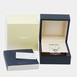 Pre Owned Longines White Ceramic Stainless Steel L3.257.4.87.6 Women's Wristwatch 29.5 mm