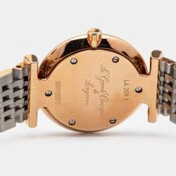 Pre Owned Longines Mother Of Pearl Diamond Two-Tone Stainless Steel La Grande Classique L4.209.1.97.7 Women's Wristwatch 24 mm
