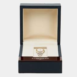 Longines White Two-Tone Stainless Steel Flagship L4.274.3 Women's Wristwatch 26 mm