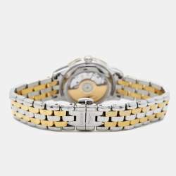Longines White Two-Tone Stainless Steel Flagship L4.274.3 Women's Wristwatch 26 mm