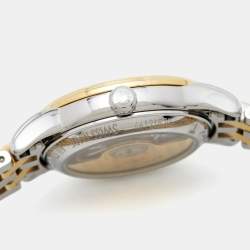 Longines White Two-Tone Stainless Steel Flagship L4.274.3 Women's Wristwatch 26 mm