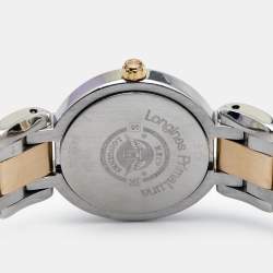Longines Mother Of Pearl 18K Rose Gold Stainless Steel Diamond PrimaLuna L8.109.5.89.6 Women's Wristwatch 23 mm