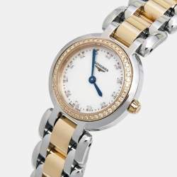 Longines Mother Of Pearl 18K Rose Gold Stainless Steel Diamond PrimaLuna L8.109.5.89.6 Women's Wristwatch 23 mm