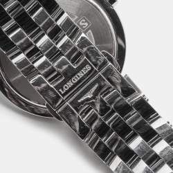 Longines Black Stainless Steel DolceVita L5.675.4.56.6 Men's Wristwatch 37 mm
