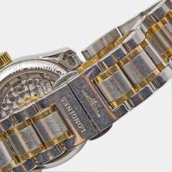 Longines Silver 18K Yellow Gold Stainless Steel Diamond Master Collection L2.128.5.77.7 Women's Wristwatch 25.50 mm