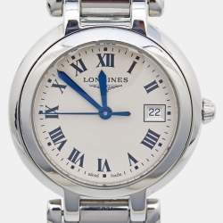 Longines Silver Stainless Steel PrimaLuna L8.112.4.71.6 Women's Wristwatch 30 mm