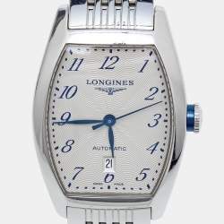 Longines Opaline White Guilloche Stainless Steel Evidenza L2.142.4.73.6  Women's Wristwatch 30 mm