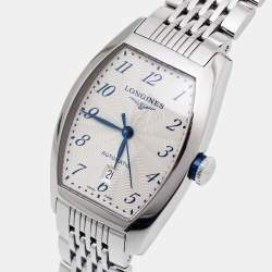 Longines Opaline White Guilloche Stainless Steel Evidenza L2.142.4.73.6  Women's Wristwatch 30 mm