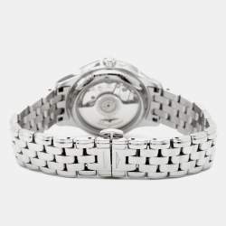 Longines White Stainless Steel Diamond Flagship L4.274.4.27.6 Women's Wristwatch 26 mm