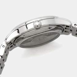Longines White Stainless Steel Diamond Flagship L4.274.4.27.6 Women's Wristwatch 26 mm