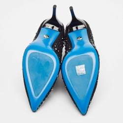 Pre Owned Loriblu Black Suede Bow Pin Ankle Length Boots Size 40