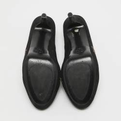 Loriblu Black Suede Embellished Platform Pumps Size 38.5