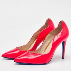 Pre Owned Loriblu Bright Pink Patent Leather Pointed Toe Pumps Size 40