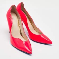 Pre Owned Loriblu Bright Pink Patent Leather Pointed Toe Pumps Size 40