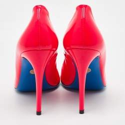 Pre Owned Loriblu Bright Pink Patent Leather Pointed Toe Pumps Size 40