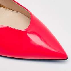 Pre Owned Loriblu Bright Pink Patent Leather Pointed Toe Pumps Size 40