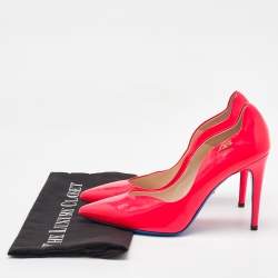 Loriblu Neon Pink Patent Leather Pointed Toe Pumps Size 39