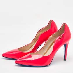 Loriblu Neon Pink Patent Leather Pointed Toe Pumps Size 39