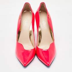 Loriblu Neon Pink Patent Leather Pointed Toe Pumps Size 39