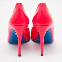 Loriblu Neon Pink Patent Leather Pointed Toe Pumps Size 39