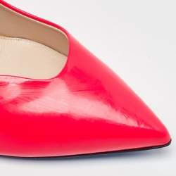Loriblu Neon Pink Patent Leather Pointed Toe Pumps Size 39
