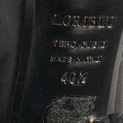 مملوكة مسبقًا حذاء بوت لوريبلو شامواه أسود مطرز بطول الركبة مقاس 37.5