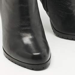 مملوكة مسبقًا حذاء بوت لوريبلو شامواه أسود مطرز بطول الركبة مقاس 37.5