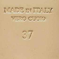 Pre Owned Loriblu Multicolor Patent Leather Peep Toe Slingback Pumps Size 37