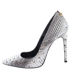 Loriblu Grey/White Python Pointed Toe Pumps Size 38.5