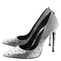 Loriblu Grey/White Python Pointed Toe Pumps Size 38.5