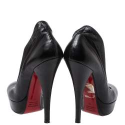 Loriblu Black Leather Platform Pumps Size 39