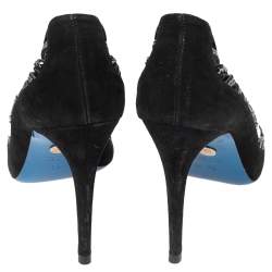 Loriblu Black Suede Crystal Embellished Pumps Size 39