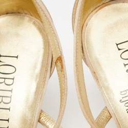 Loriblu Beige Satin Crystal Ankle Strap Sandals Size 38