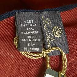 Pre Owned Loro Piana Brown Cashmere Blend Square Scarf
