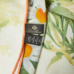 Pre Owned Loro Piana Multicolor Floral Printed Cashmere & Silk Square Scarf