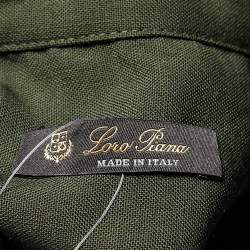 Pre Owned Loro Piana Sencha Green Wool & Knit Leela Shirt M