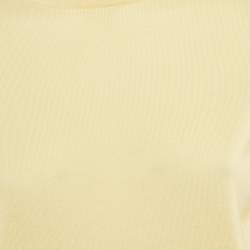 Pre Owned Loro Piana Yellow Manica Cashmere Knit Crewneck Sweater S